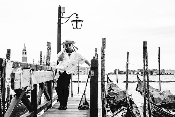 Gondolier on Cell Phone
