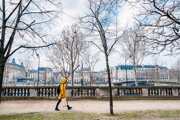 Yellow Coat in Paris