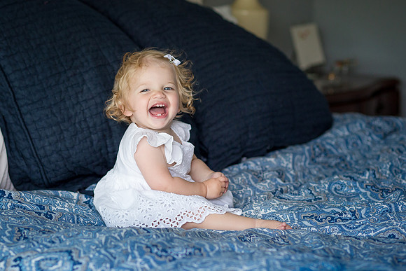 Laughing baby girl.
